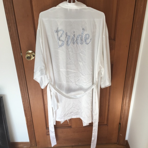 Victoria’s Secret Satin Rhinestone Bride Robe - Picture 3 of 7